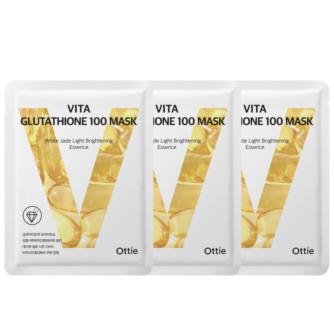 (BUNDLE OF 3) OTTIE VITA GLUTATHIONE 100 MASK 1S 25ML (EXP: 04/2026)