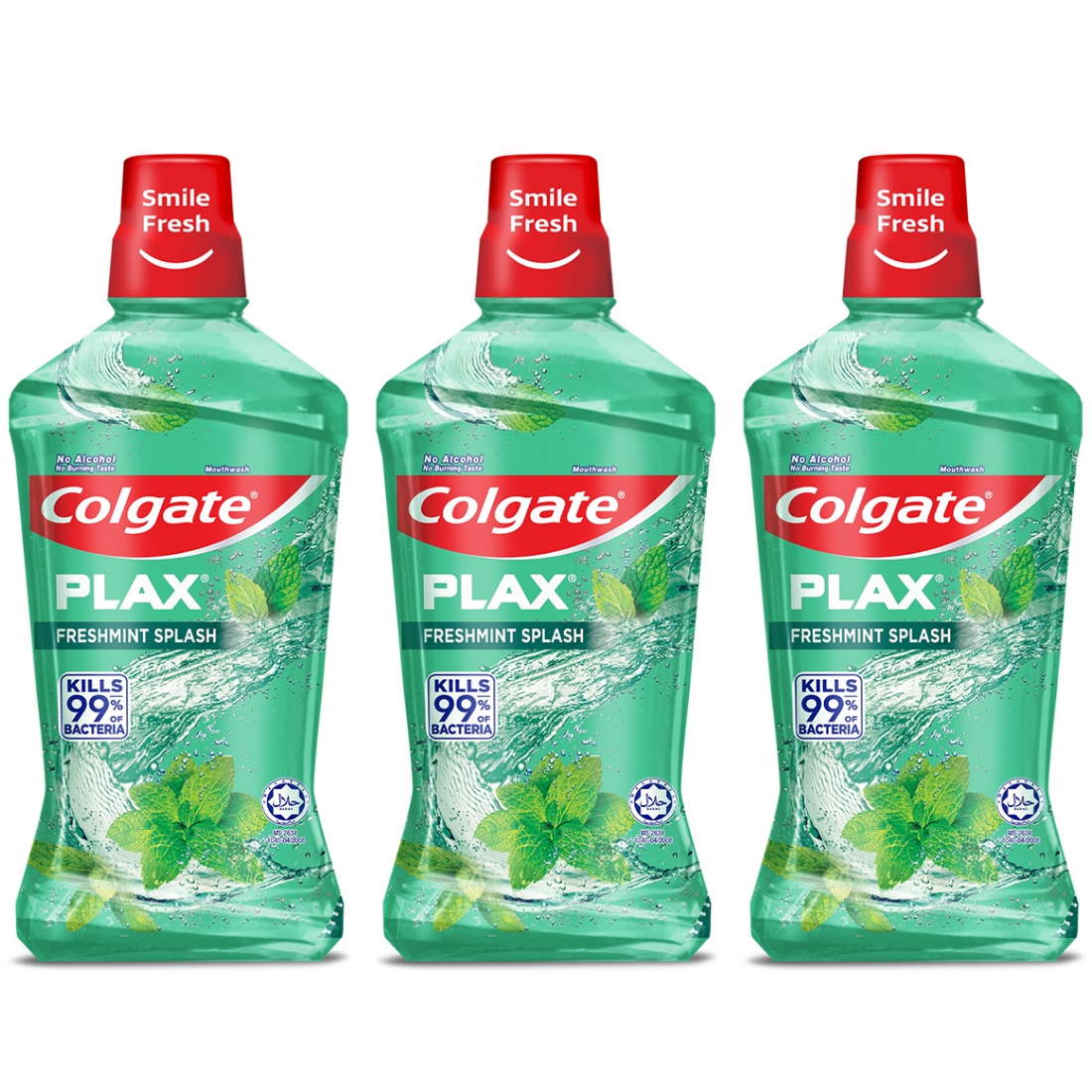 (BUNDLE OF 3) COLGATE PLAX FRESHMINT SPLASH MOUTHWASH 1L
