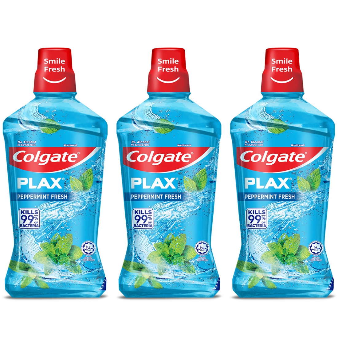 (BUNDLE OF 3) COLGATE PLAX PEPPERMINT FRESH MOUTHWASH 1L