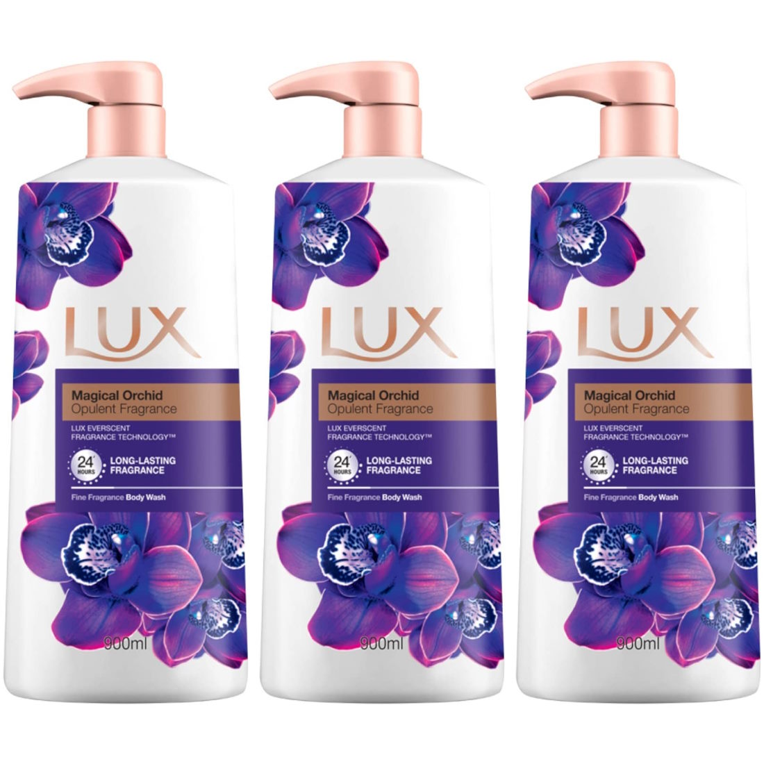 (BUNDLE OF 3) LUX MAGICAL ORCHID BODY WASH 900ML