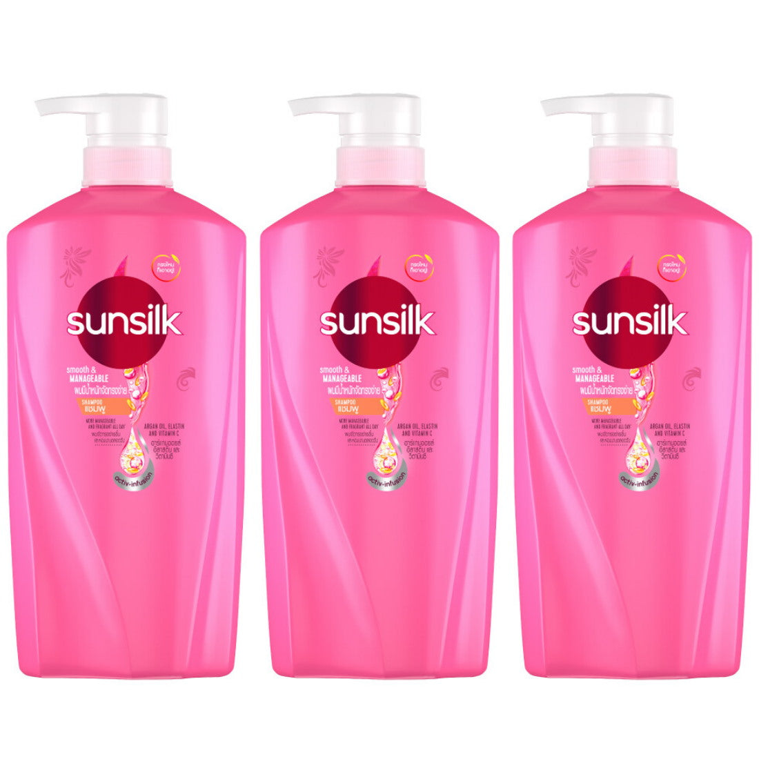 (BUNDLE OF 3) SUNSILK SMOOTH AND MANAGEABLE SHAMPOO 625ML