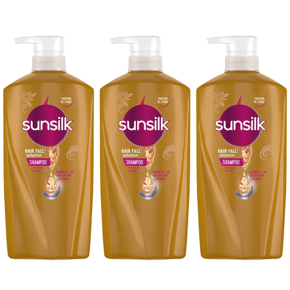(BUNDLE OF 3) SUNSILK HAIR FALL SOLUTION SHAMPOO 625ML