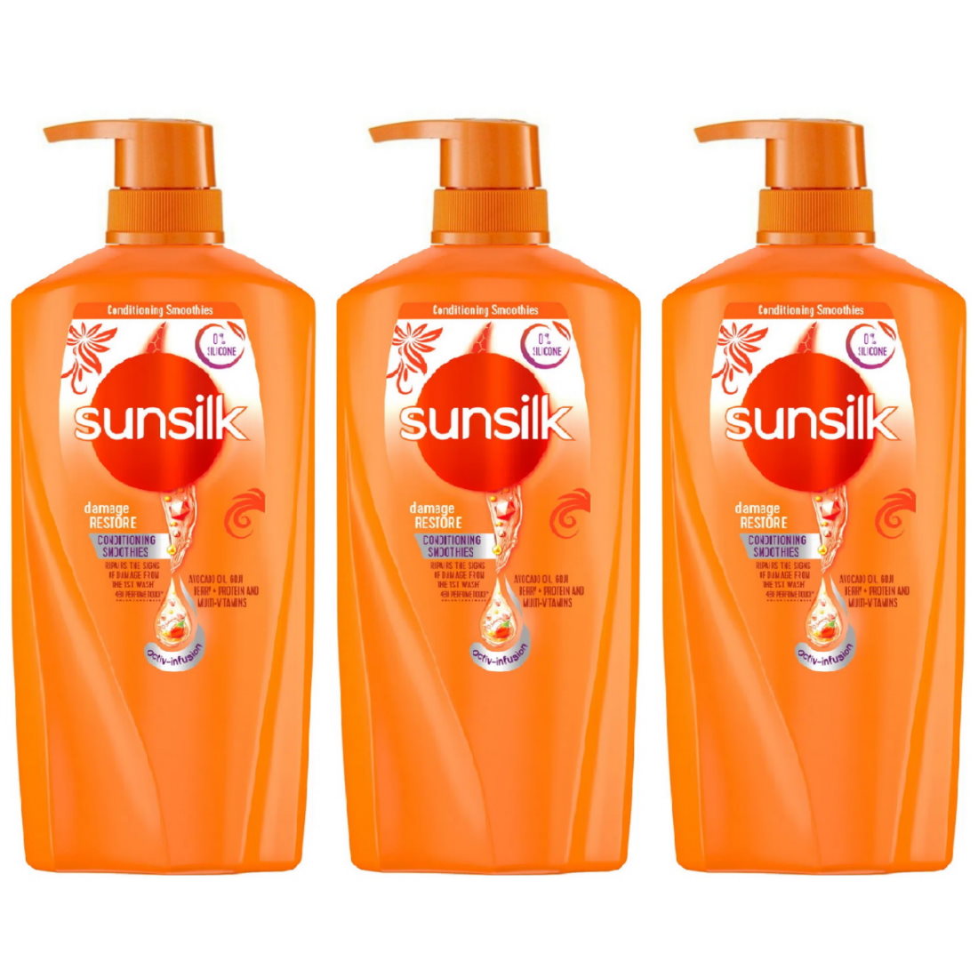 (BUNDLE OF 3) SUNSILK DAMAGE RESTORE CONDITIONER 625ML