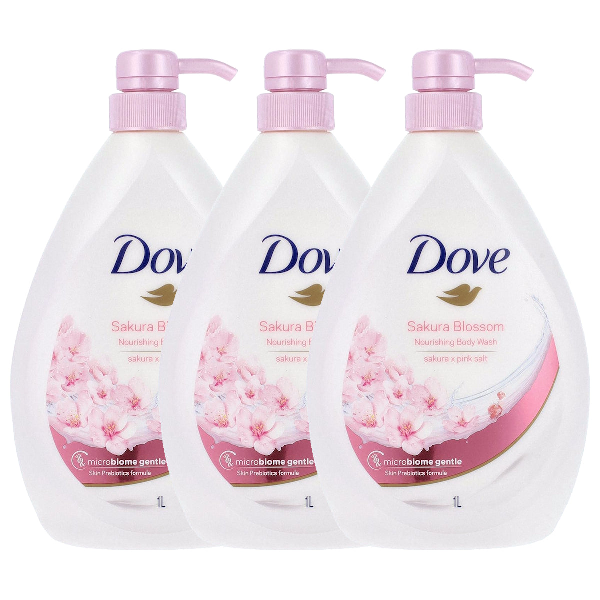 (BUNDLE OF 3) DOVE BODY WASH SAKURA BLOSSOM 1L