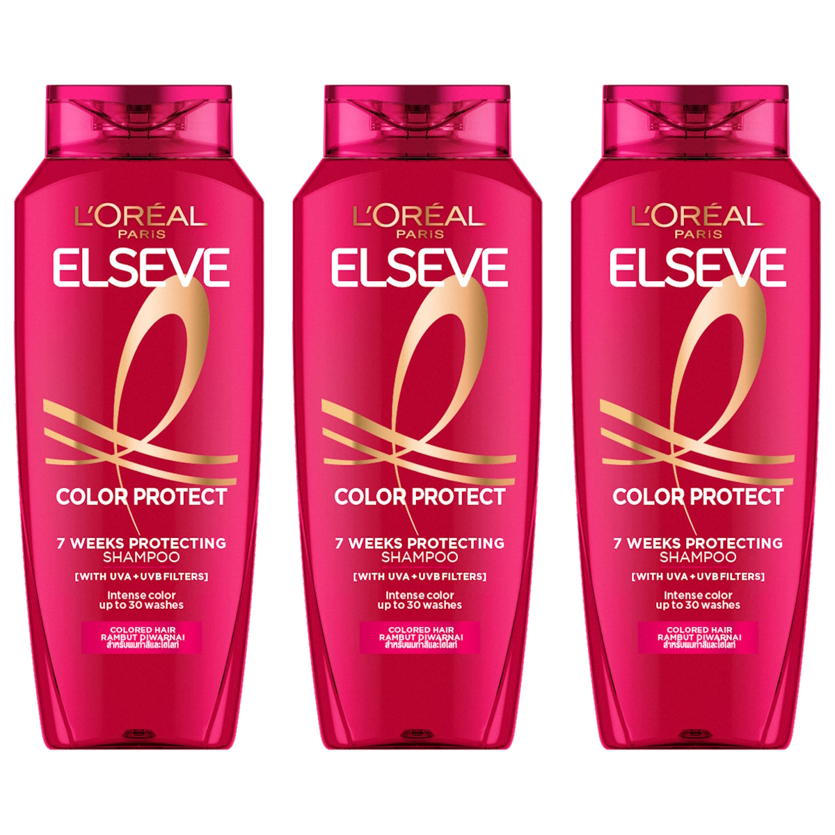 (BUNDLE OF 3) L'OREAL PARIS COLOR PROTECT SHAMPOO 280ML