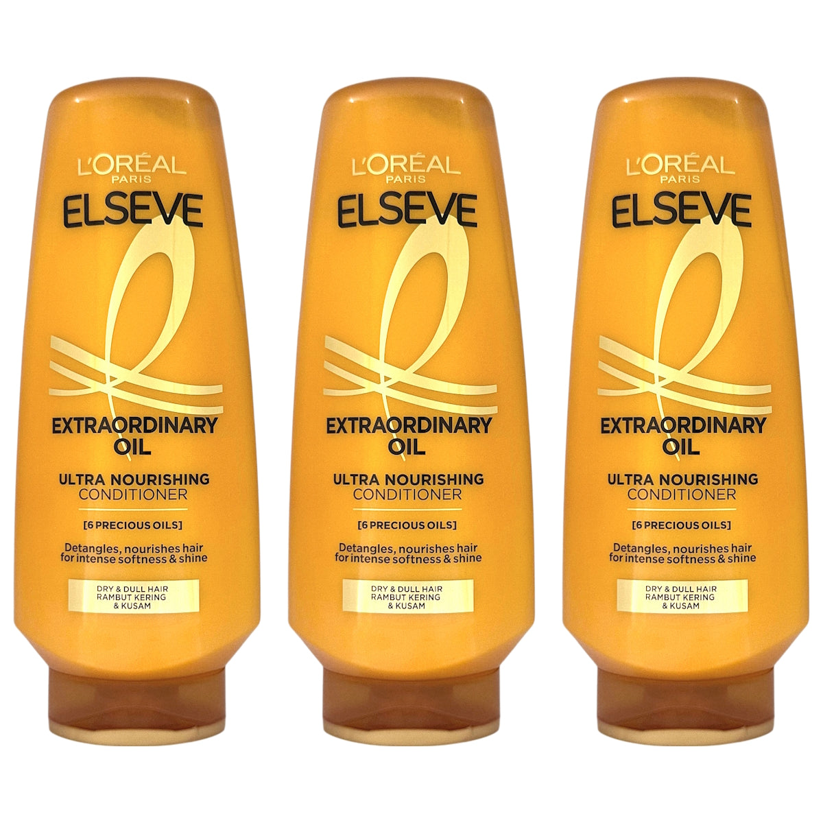 (BUNDLE OF 3) L'OREAL PARIS EXTRAORDINARY OIL ULTRA NOURISHING CONDITIONER 265ML