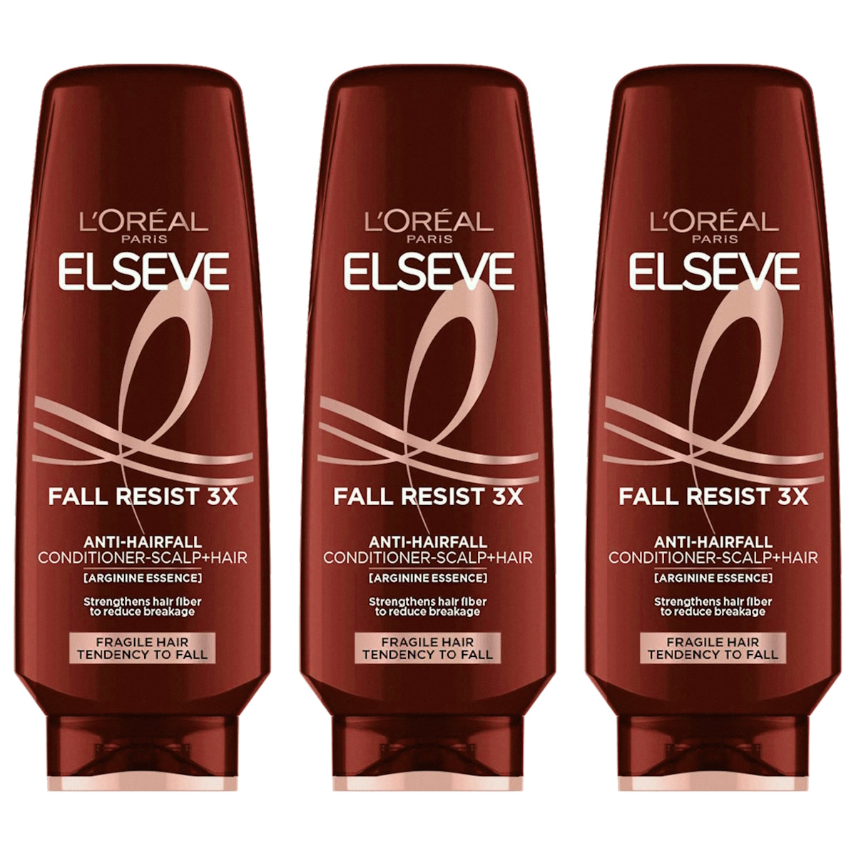 (BUNDLE OF 3) L'OREAL PARIS FALL RESIST 3X ANTI-HAIRFALL CONDITIONER 280ML (EXP: 09/2027)