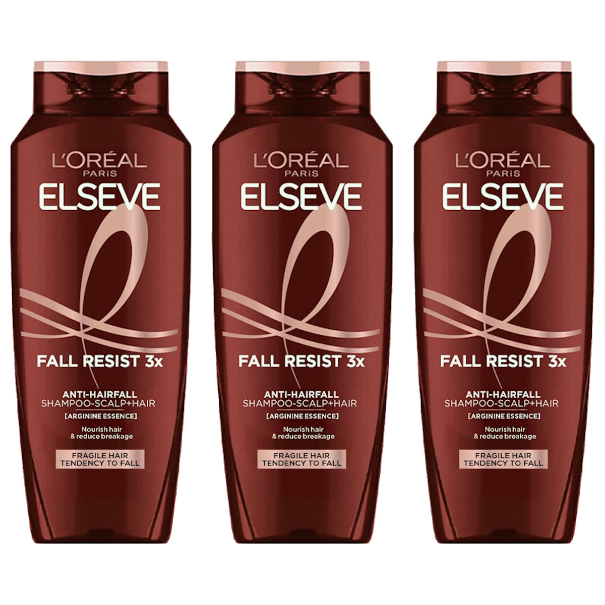 (BUNDLE OF 3) LOREAL PARIS FALL RESIST 3X ANTI-HAIRFALL SHAMPOO 280ML