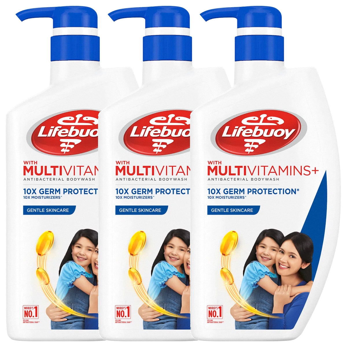 (BUNDLE OF 3) LIFEBUOY ANTIBACTERIAL BODY WASH - GENTLE SKINCARE 920ML (EXP:05/2027)