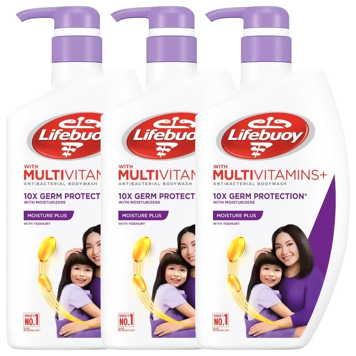 (BUNDLE OF 3) LIFEBUOY ANTIBACTERIAL BODY WASH - MOISTURE PLUS 920ML
