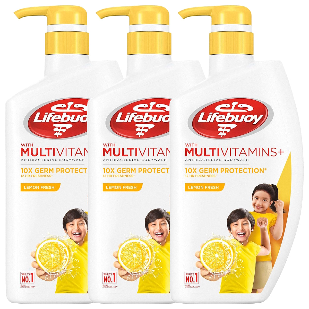 (BUNDLE OF 3) LIFEBUOY ANTIBACTERIAL BODY WASH - LEMON FRESH 920ML