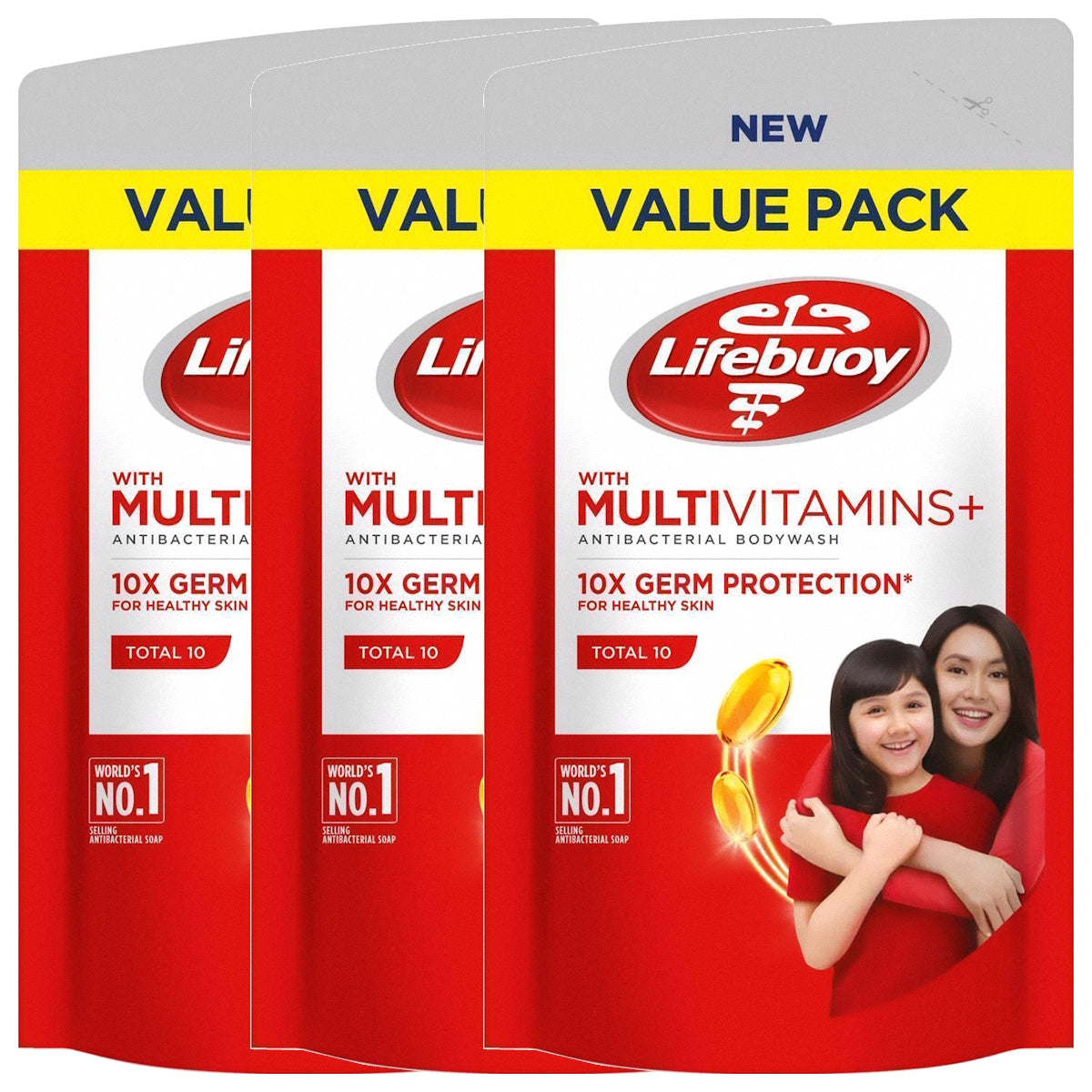 (BUNDLE OF 3) LIFEBUOY BODY WASH REFILL - TOTAL 10 800ML
