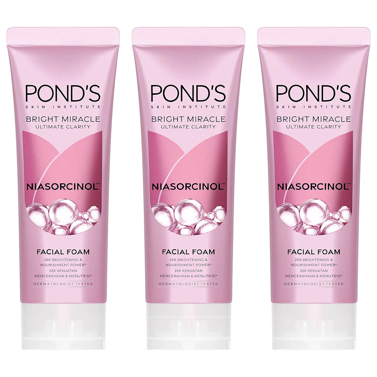 (BUNDLE OF 3) POND'S BRIGHT MIRACLE CLARITY FACIAL FOAM 100G