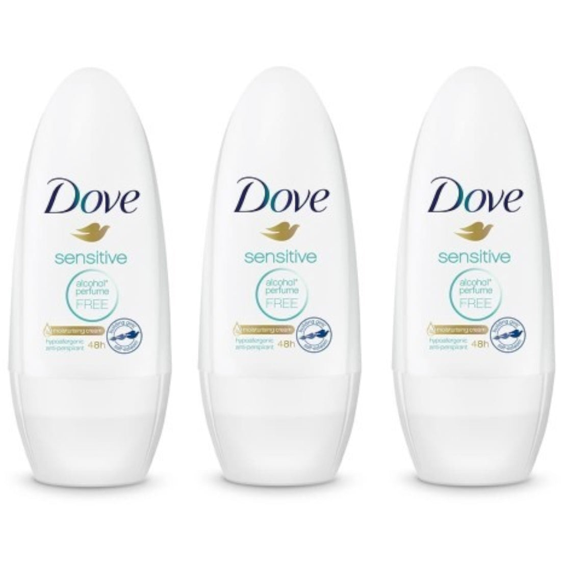 (BUNDLE OF 3) DOVE ROLL ON SENSITIVE (EXP:03/2027)