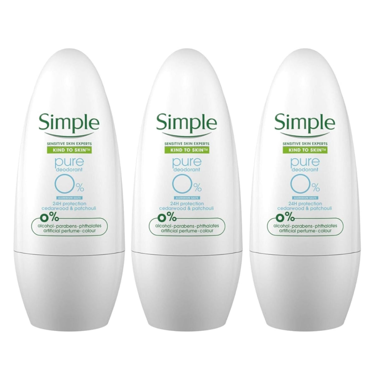 (BUNDLE OF 3) SIMPLE ROLL ON PURE 45ML