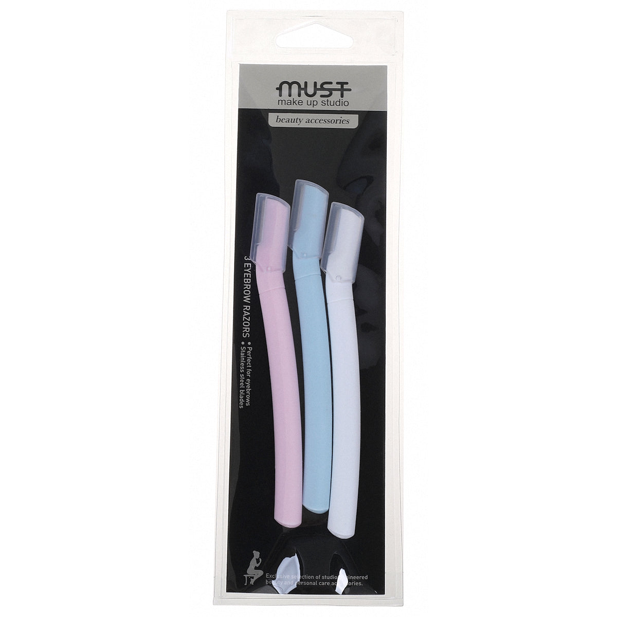 MUST 6425 EYEBROW RAZOR 3PCS (SHARP BLADE)