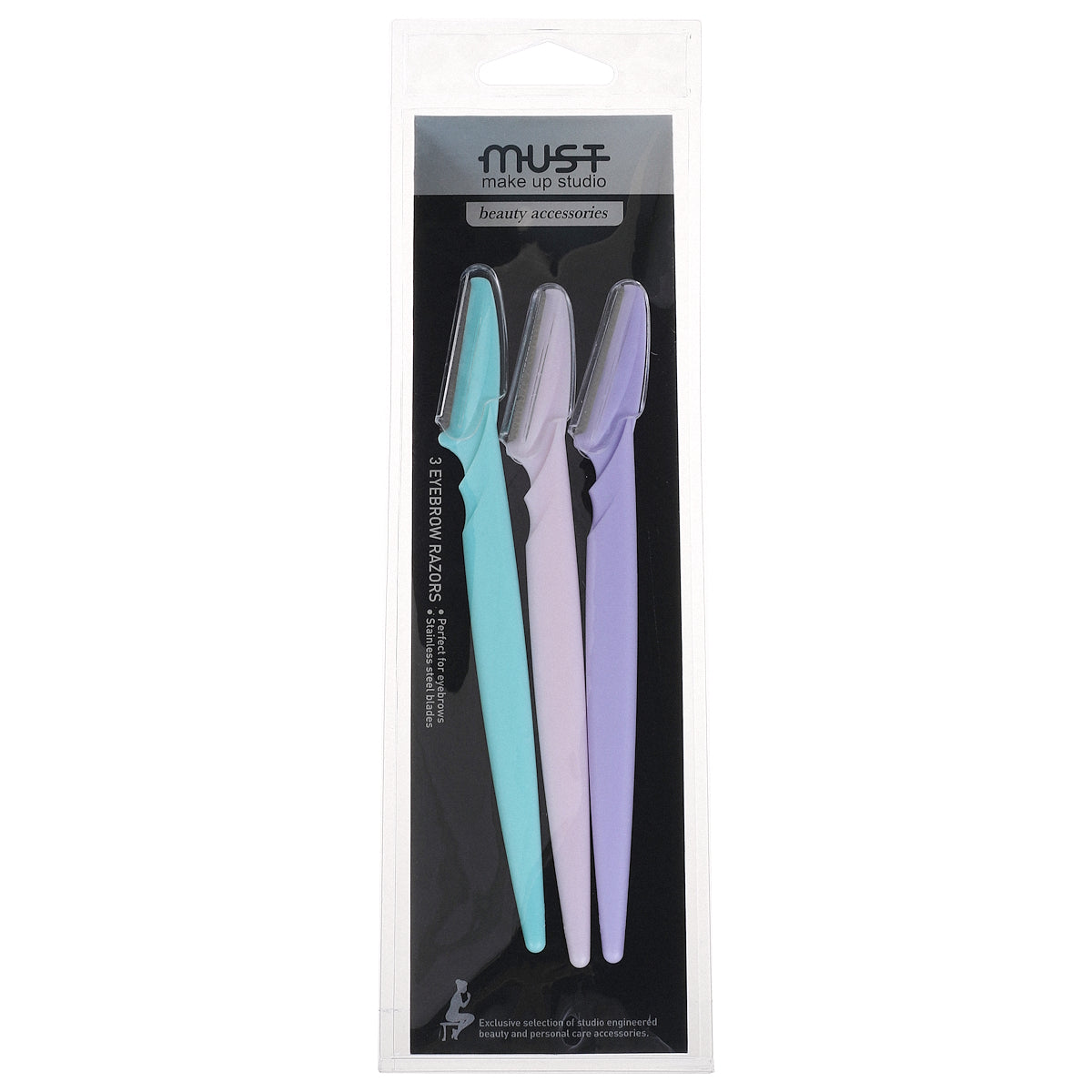 MUST 6426 EYEBROW RAZOR 3PCS (NETTED BLADE)