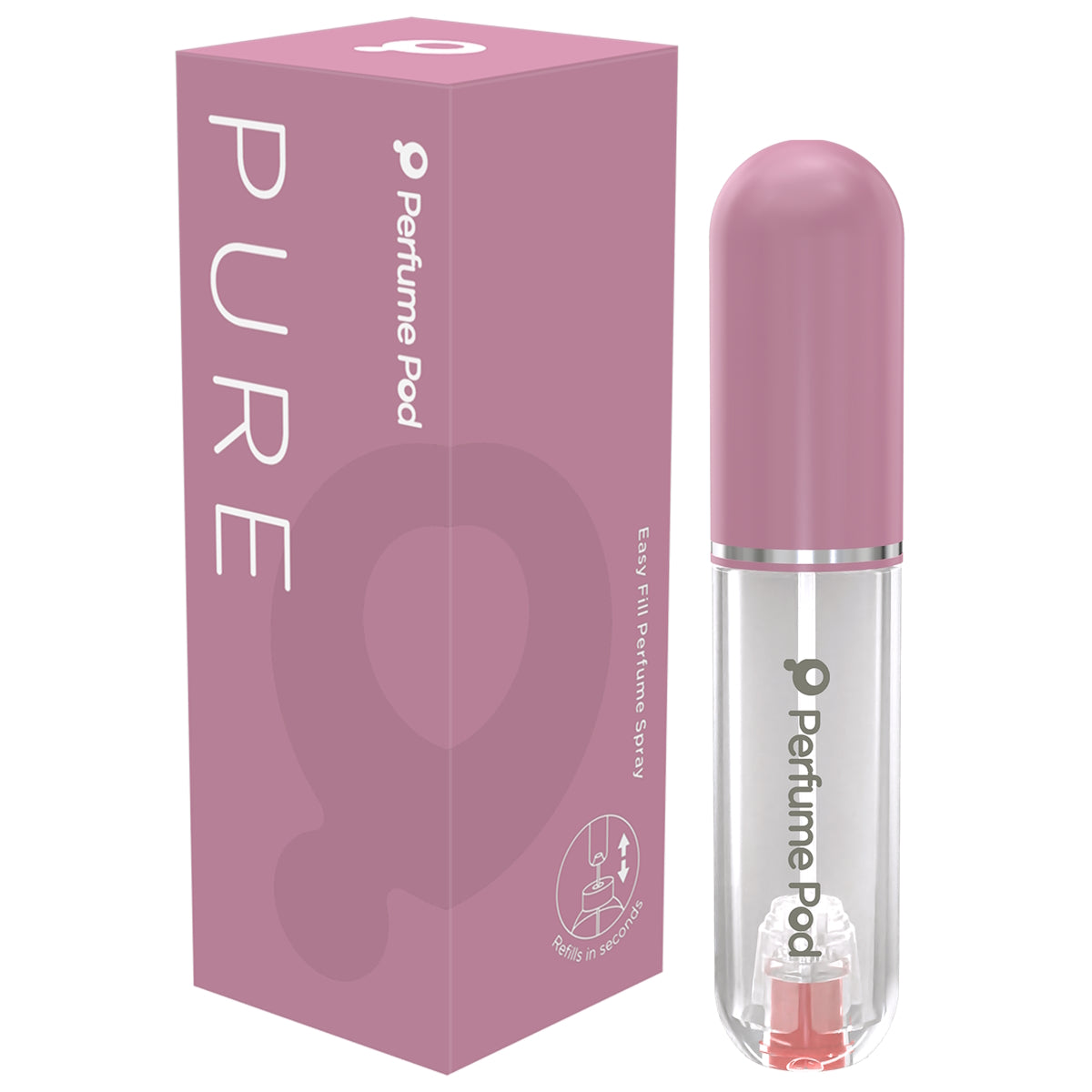 PERFUME POD PURE REFILLABLE PERFUME SPRAY BOTTLE (LIGHT PINK)