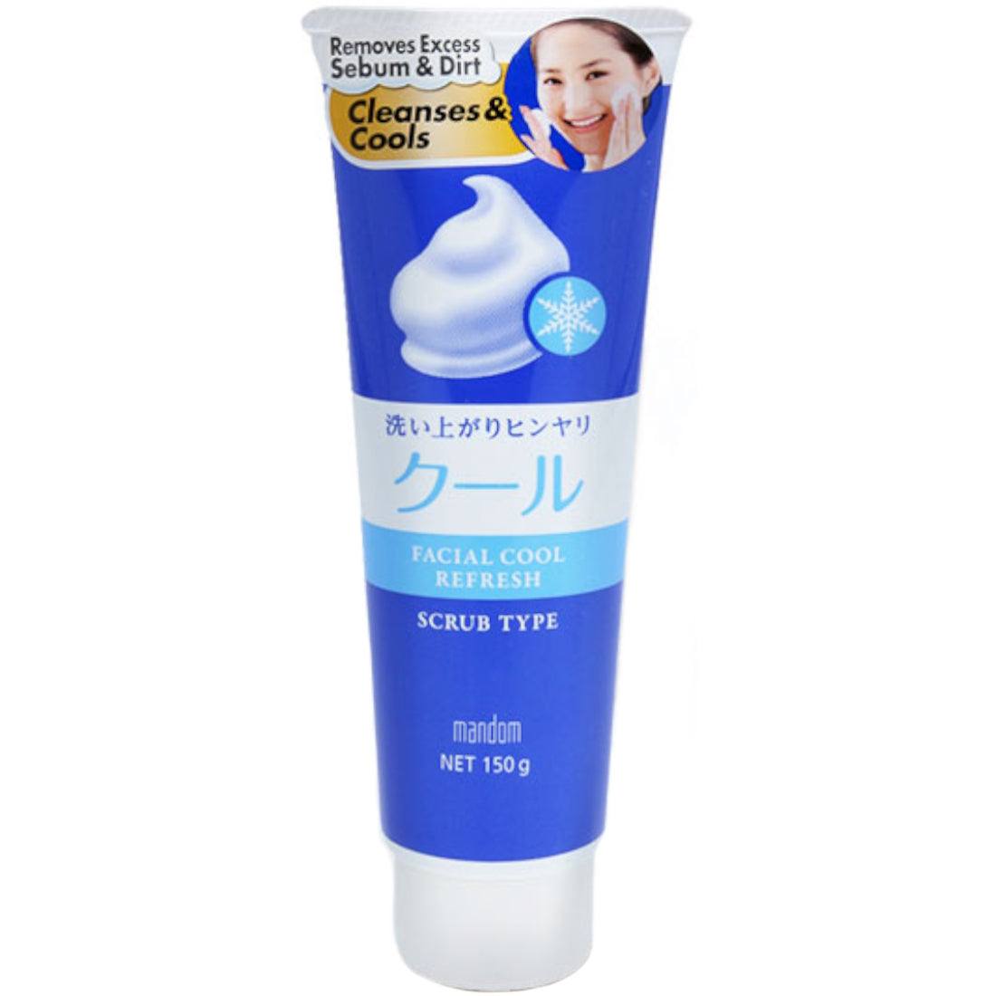 MANDOM FACIAL COOL REFRESH SCRUB CLEANSER 150G