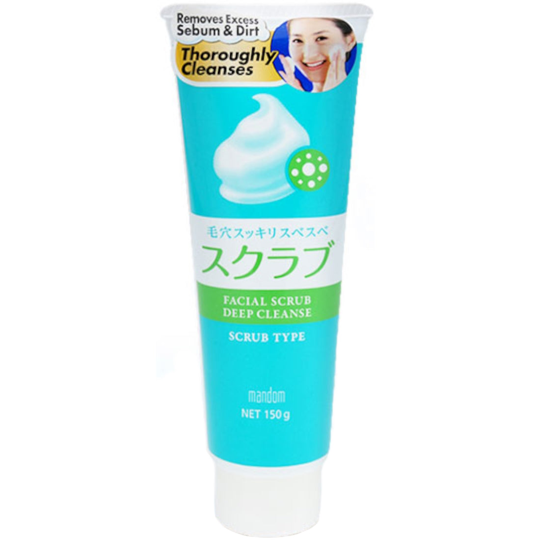 MANDOM FACIAL SCRUB DEEP CLEANSE SCRUB CLEANSER 150G