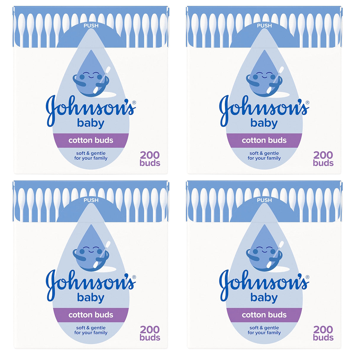 (BUNDLE OF 4) JOHNSON BABY COTTON BUDS 200S