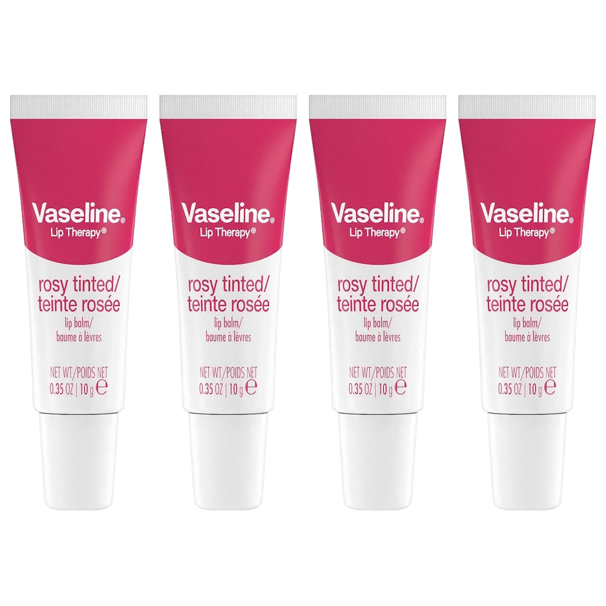 (BUNDLE OF 4) VASELINE LIP THERAPY ROSY TINTED LIP BALM 10G