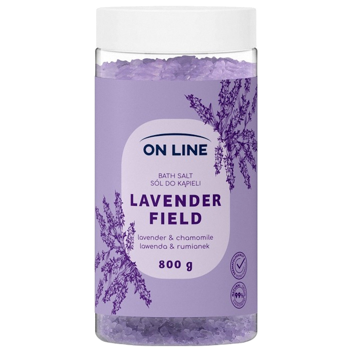 ON LINE BATH SALT LAVENDER FIELD 800G
