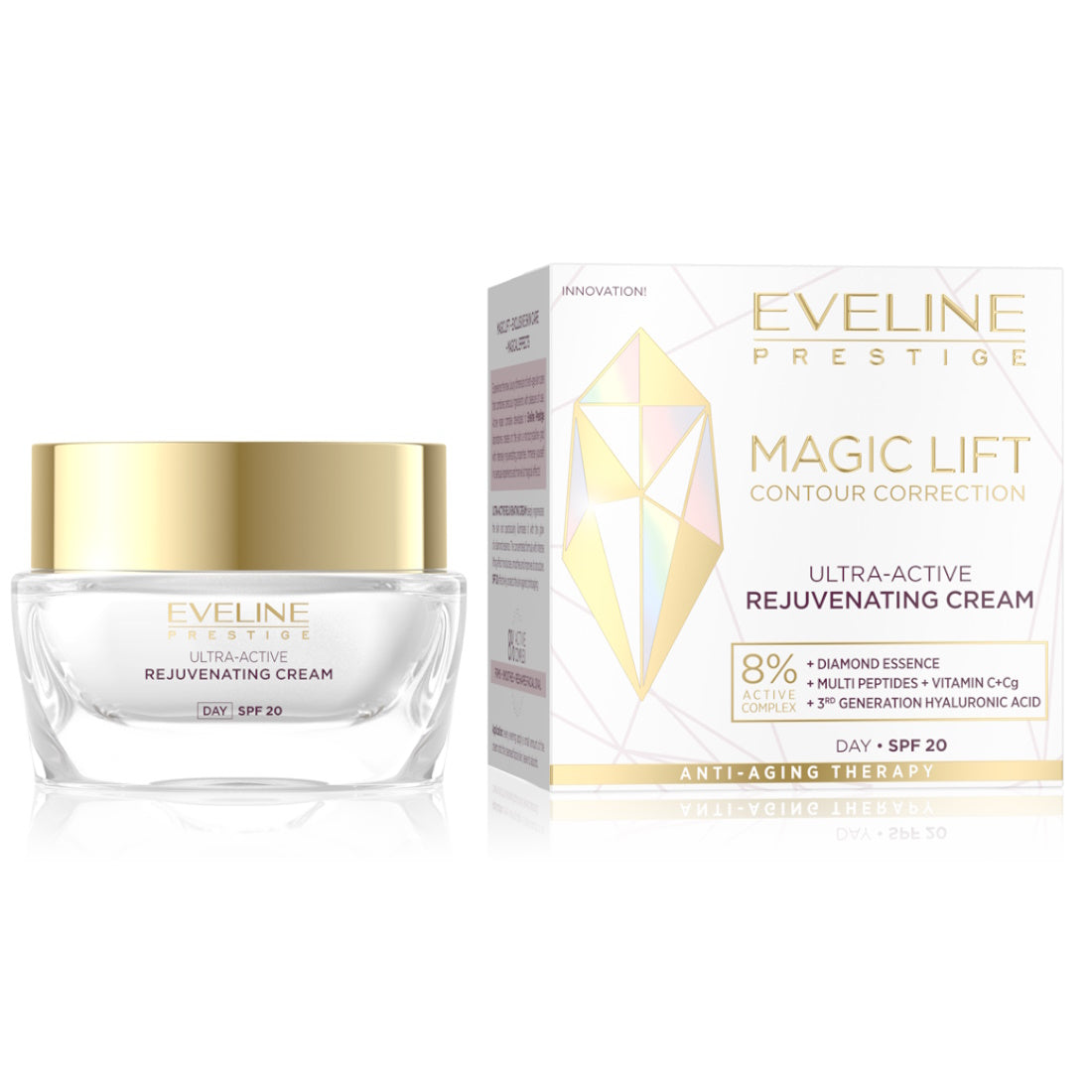 EVELINE MAGIC LIFT CONTOUR CORRECTION ULTRA-ACTIVE REJUVENATING DAY CREAM SPF 20 50ML