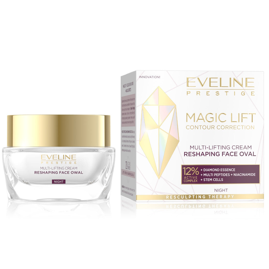 EVELINE MAGIC LIFT CONTOUR CORRECTION MULTI-LIFTING NIGHT CREAM RESHAPING FACE OVAL 50ML (EXP:11/2026)