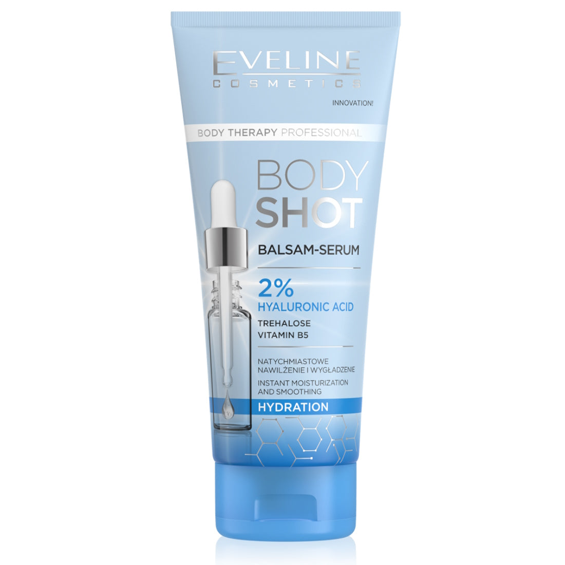 EVELINE BODY SHOT BALM-SERUM 2% HYALURONIC ACID HYDRATION 200ML (EXP:03/2027)