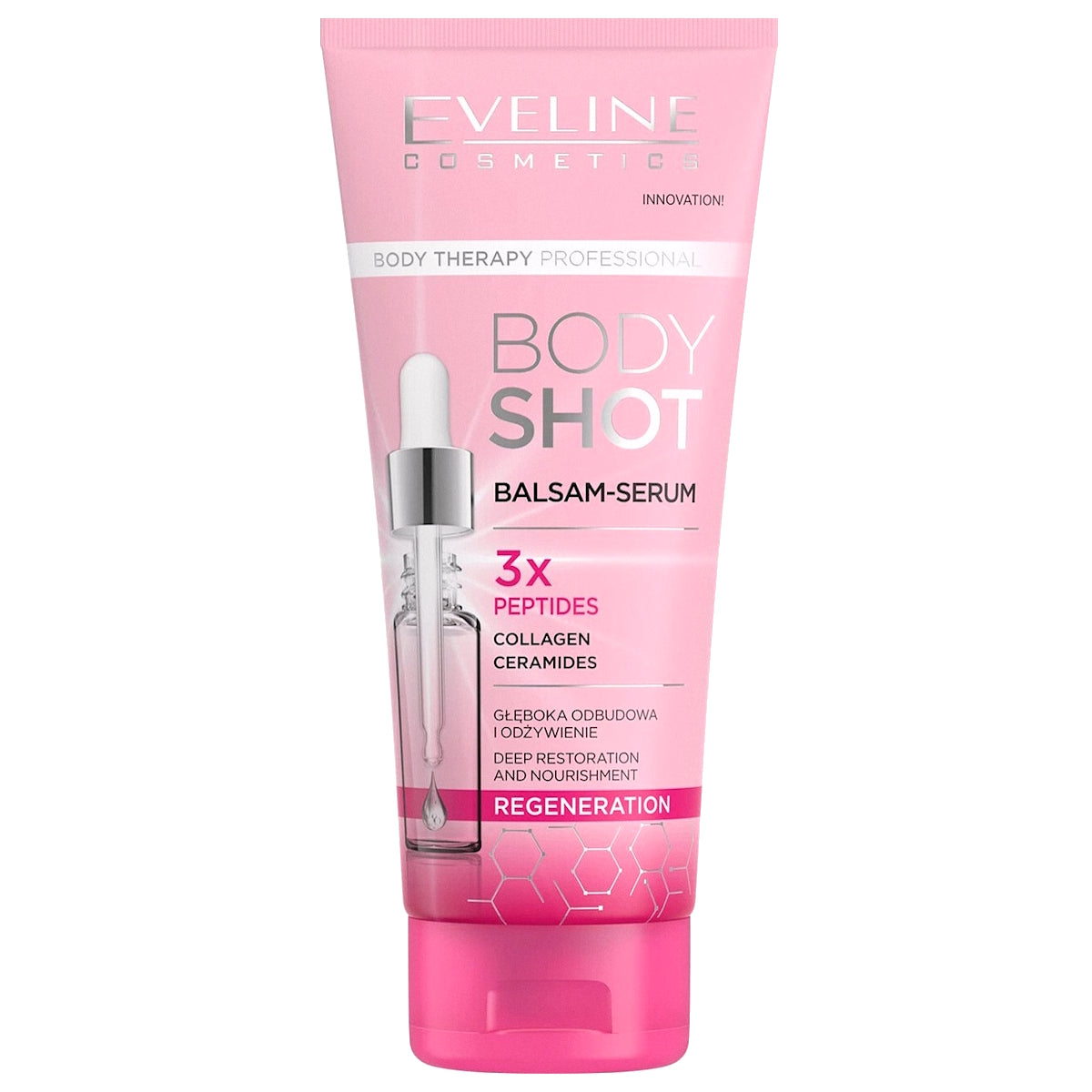 EVELINE BODY SHOT BALM-SERUM 3X PEPTIDES COLLAGEN REGENERATION 200ML