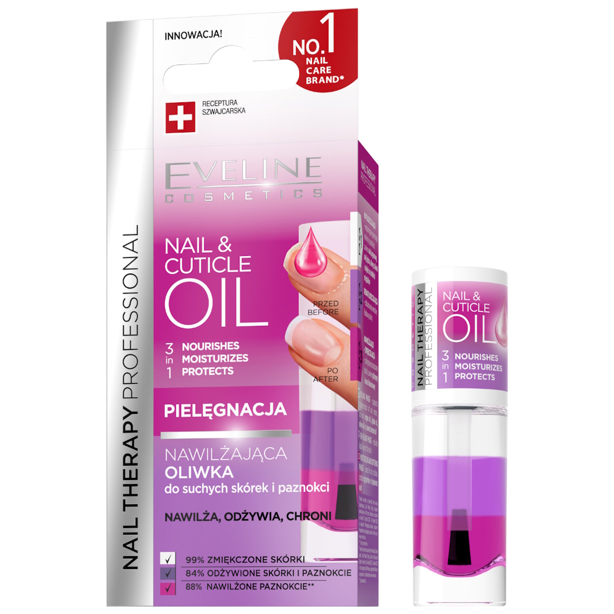 EVELINE NAIL THERAPY PROFESSIONAL 3 IN 1 NAIL & CUTICLE OIL 8ML