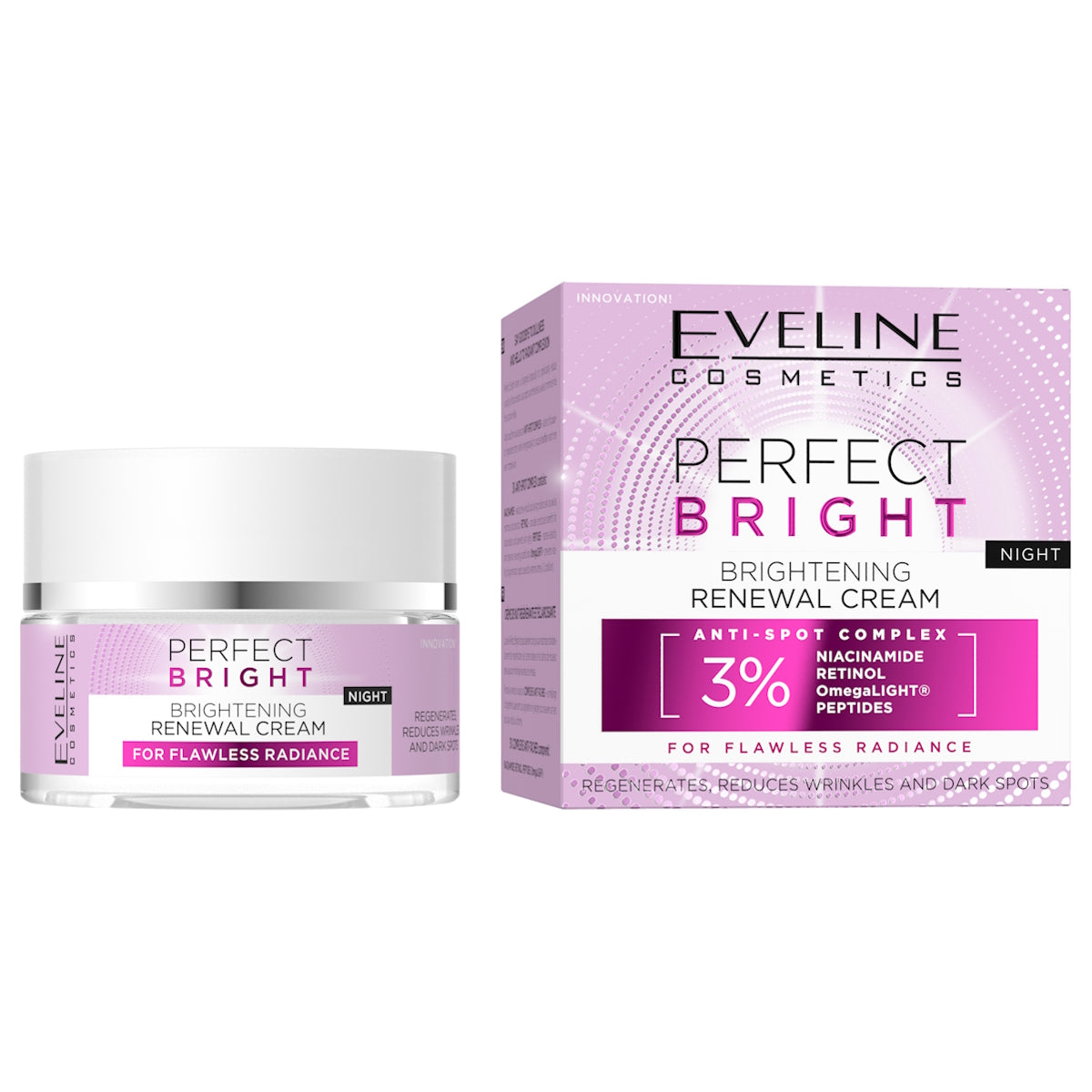 EVELINE PERFECT BRIGHT BRIGHTENING RENEWAL NIGHT CREAM 50ML