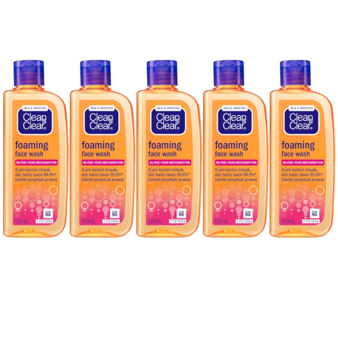 (BUNDLE OF 5) JOHNSON C&C  FOAMING FACIAL WASH 100ML