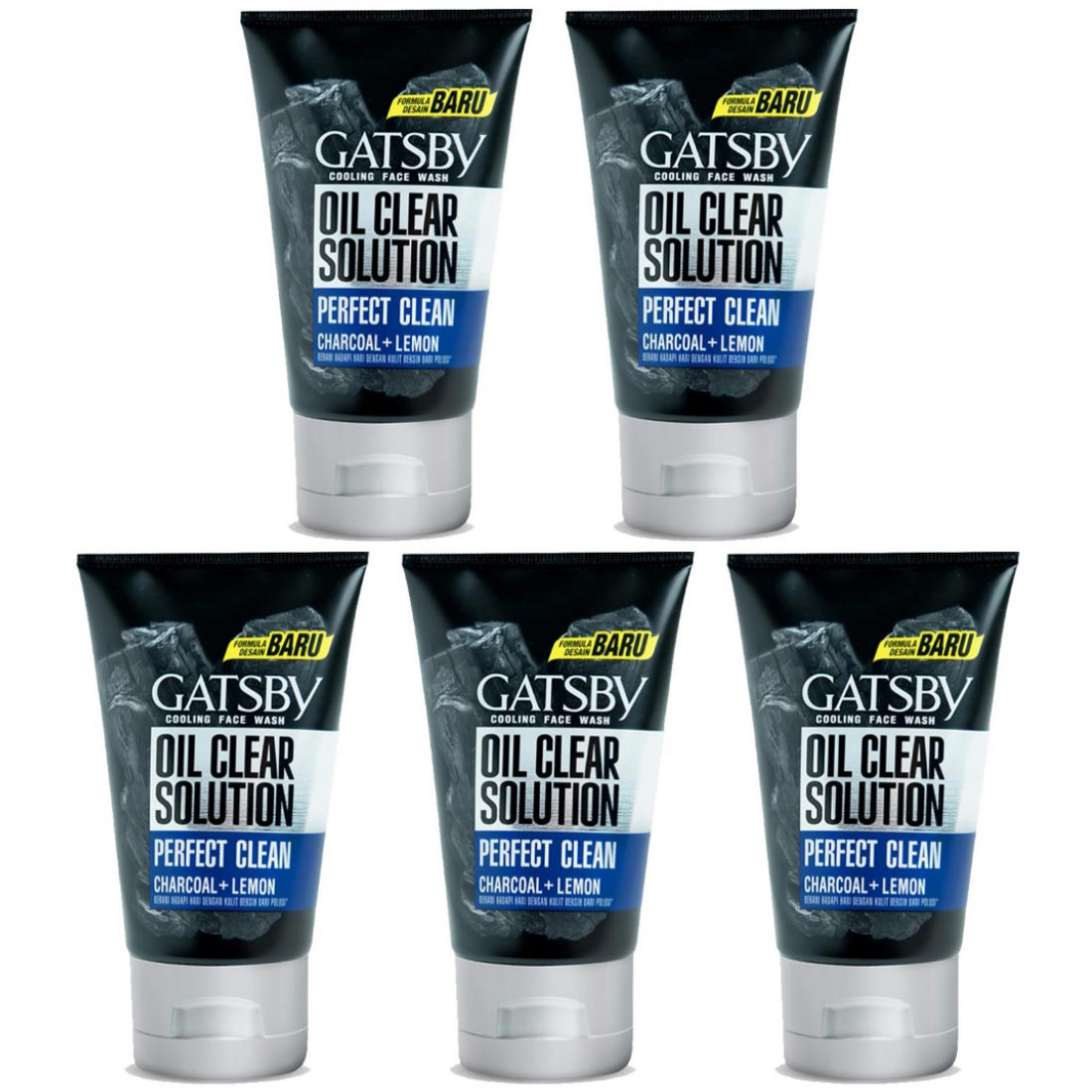 (BUNDLE OF 5) GATSBY PERFECT CLEAN COOLING FACE WASH 100G