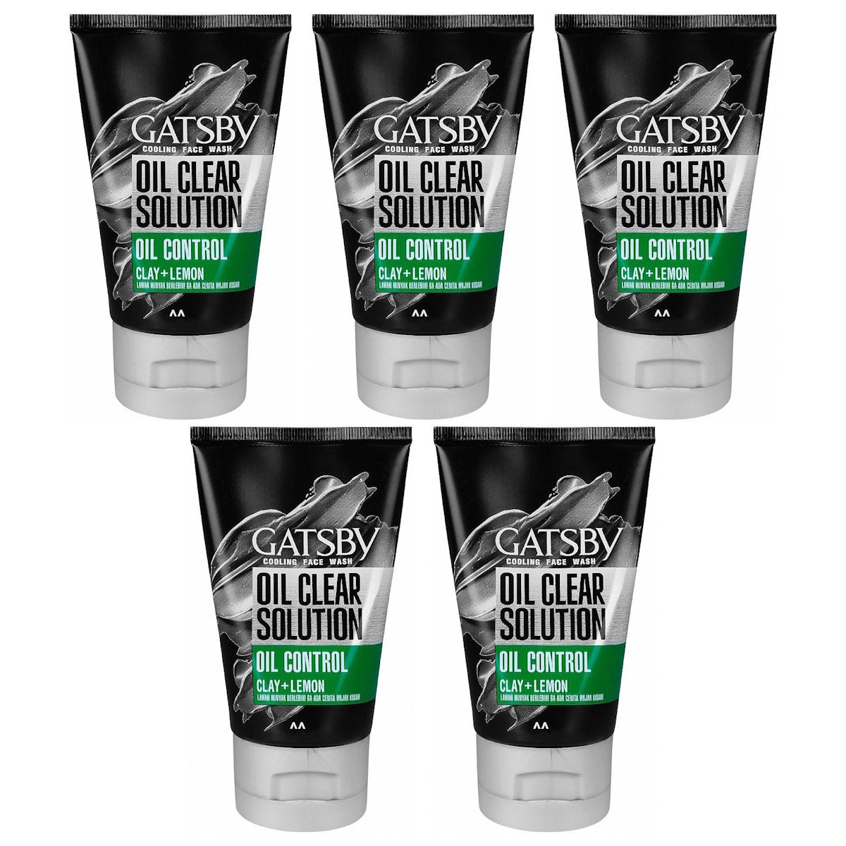 (BUNDLE OF 5) GATSBY OIL CONTROL COOLING FACE WASH 100G