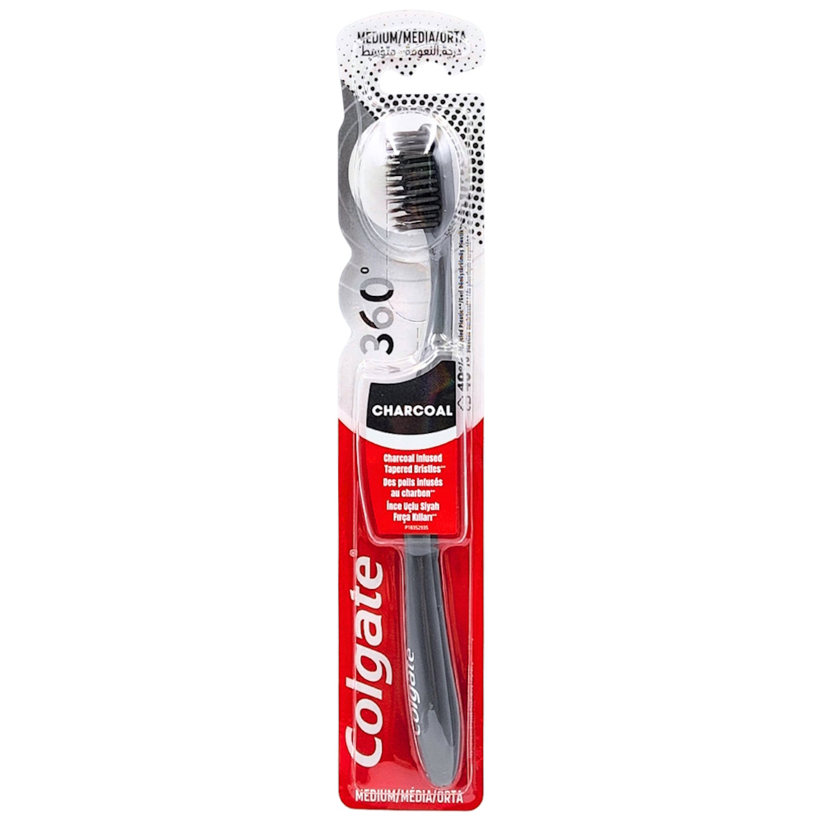 COLGATE TOOTHBRUSH 360 CHARCOAL (MEDIUM)