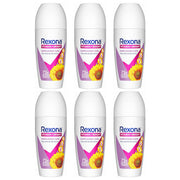 (BUNDLE OF 6) REXONA WOMEN DEODORANT ROLL ON VITAMIN+BRIGHT SUNFLOWER CARE 45ML (EXP: 07/2027)