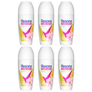 (BUNDLE OF 6) REXONA WOMEN DEODORANT ROLL ON VITAMIN+BRIGHT SAKURA RADIANCE 45ML (EXP: 11/2027)