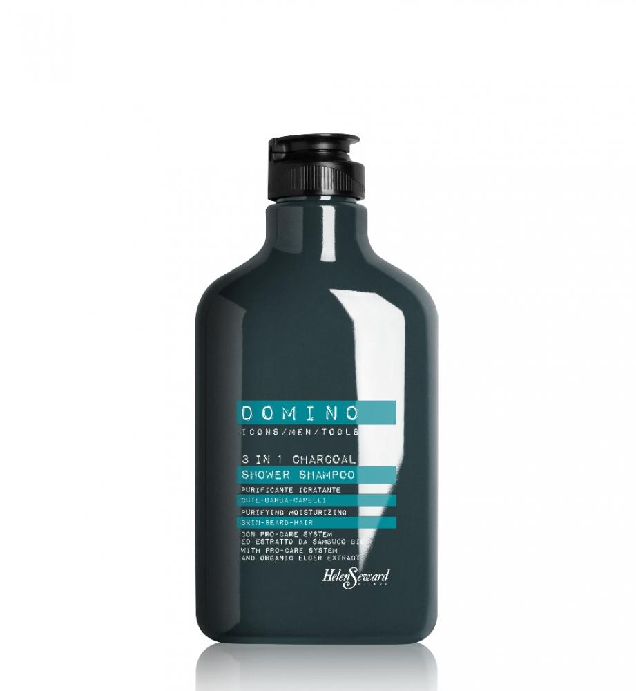 HELEN SEWARD DOMINO MEN 3 IN 1 CHARCOAL SHOWER SHAMPOO 250ML