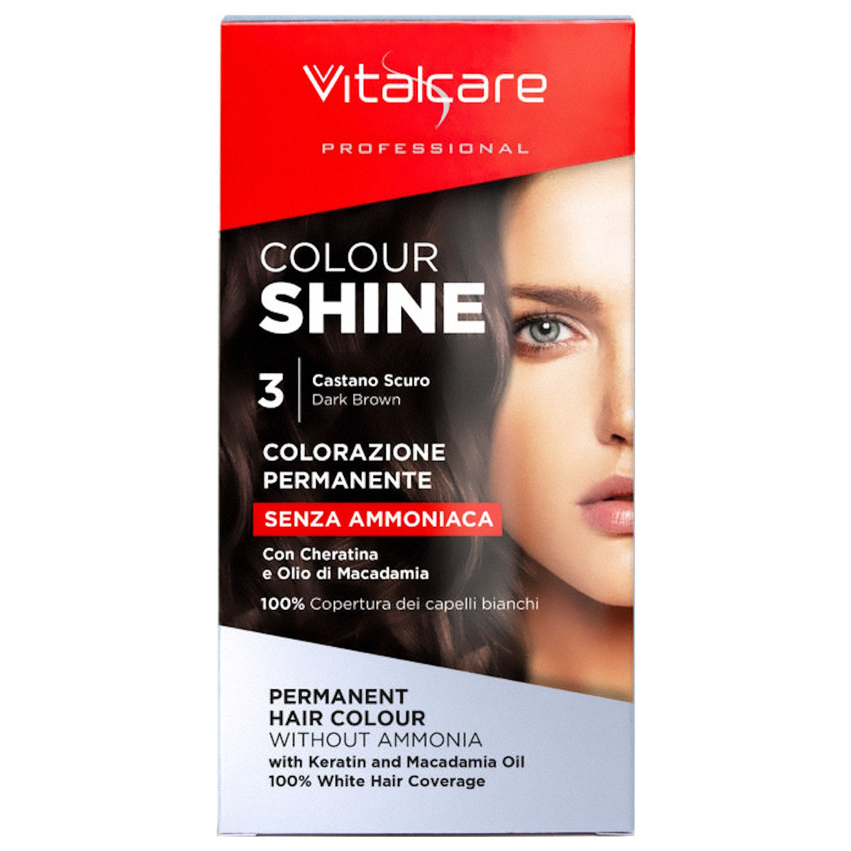 VITALCARE COLOUR SHINE WITH KERATIN #3 (DARK BROWN)