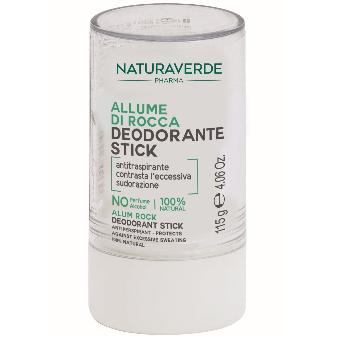 NATURAVERDE PHARMA ALUM ROCK DEODORANT STICK 115G