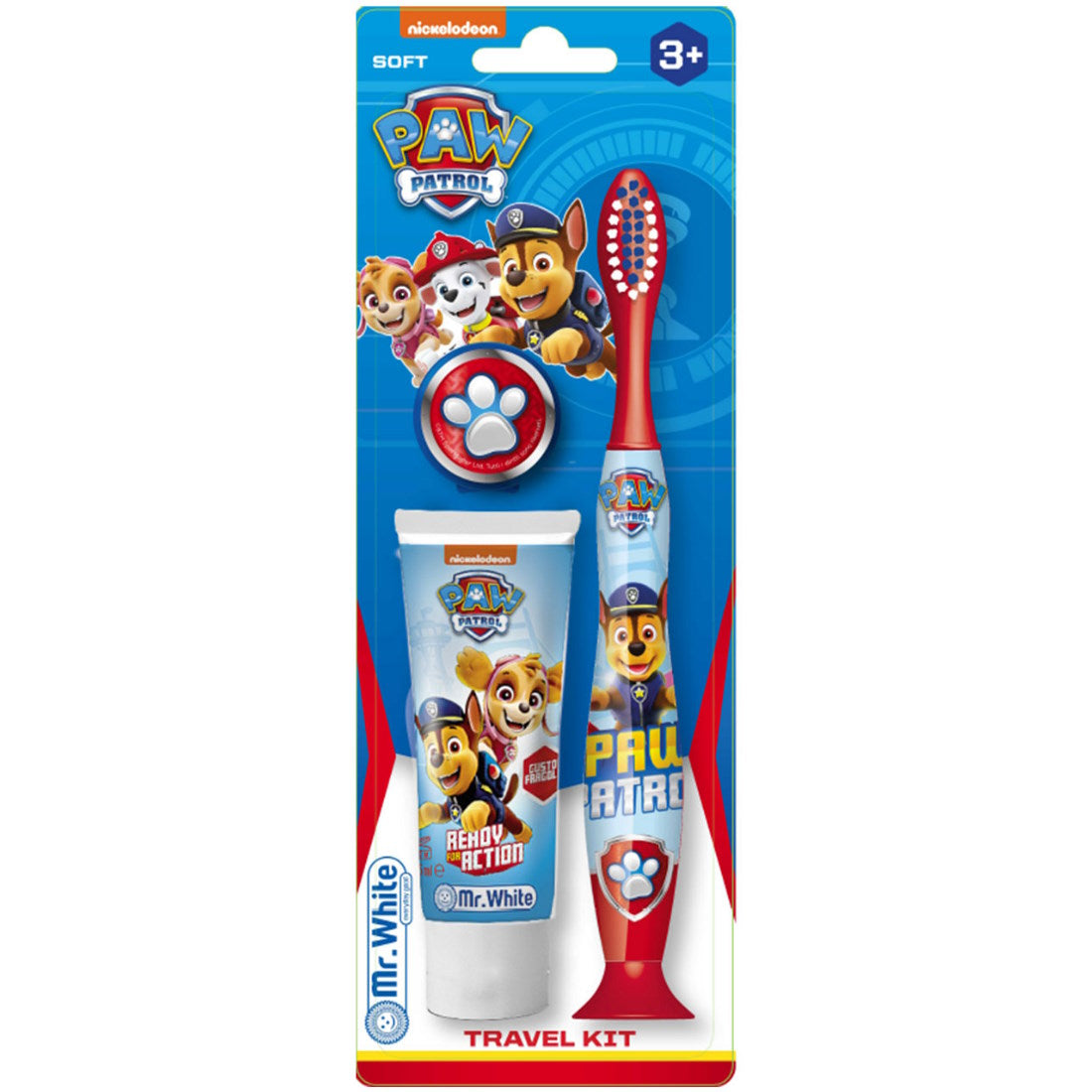 MR WHITE PAW PATROL TRAVEL KIT TOOTHBRUSH WITH TOOTHPASTE 25ML