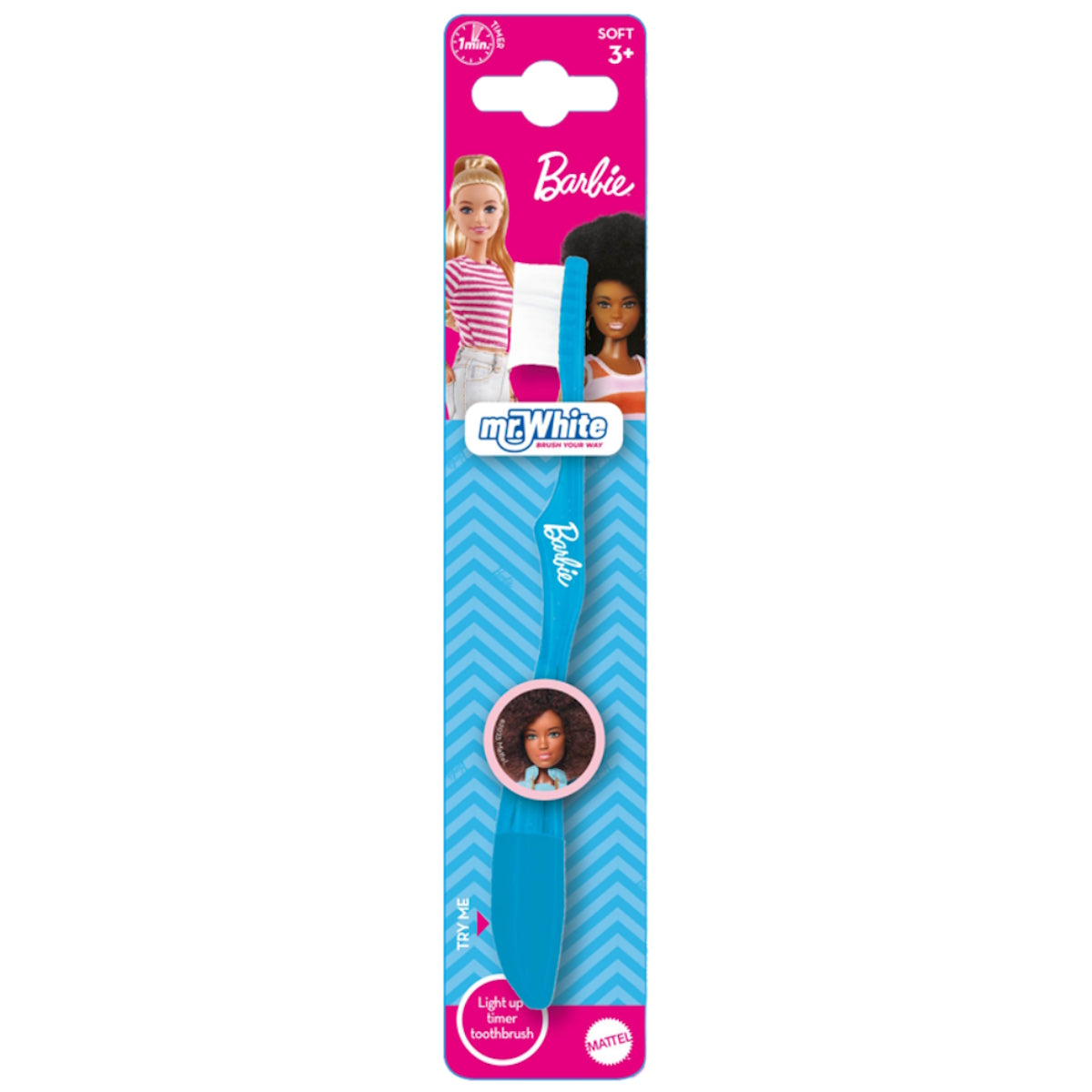MR WHITE BARBIE FLASHING TOOTHBRUSH (SOFT)