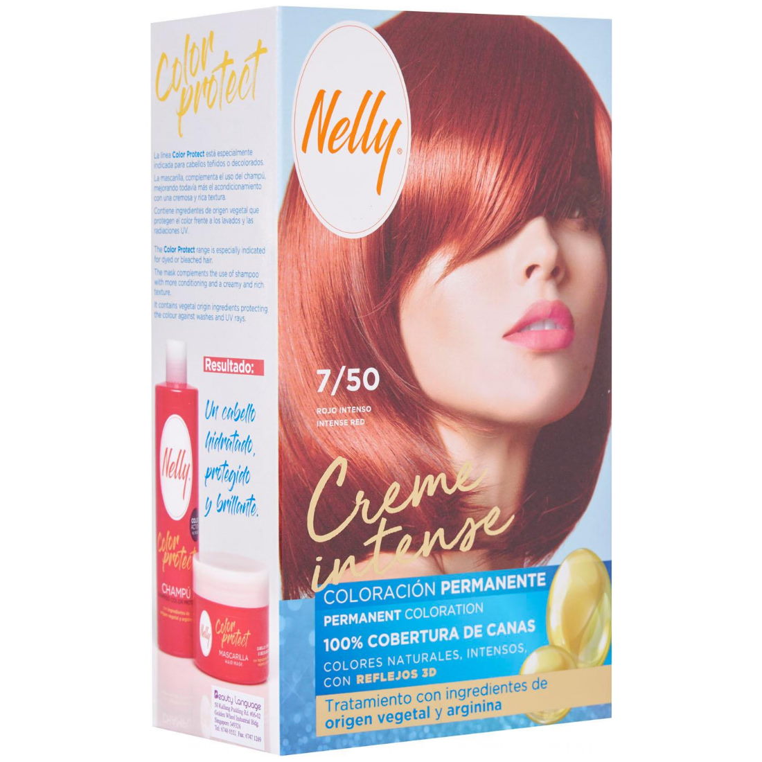 NELLY HAIR COLOR 7/50 INTENSE RED