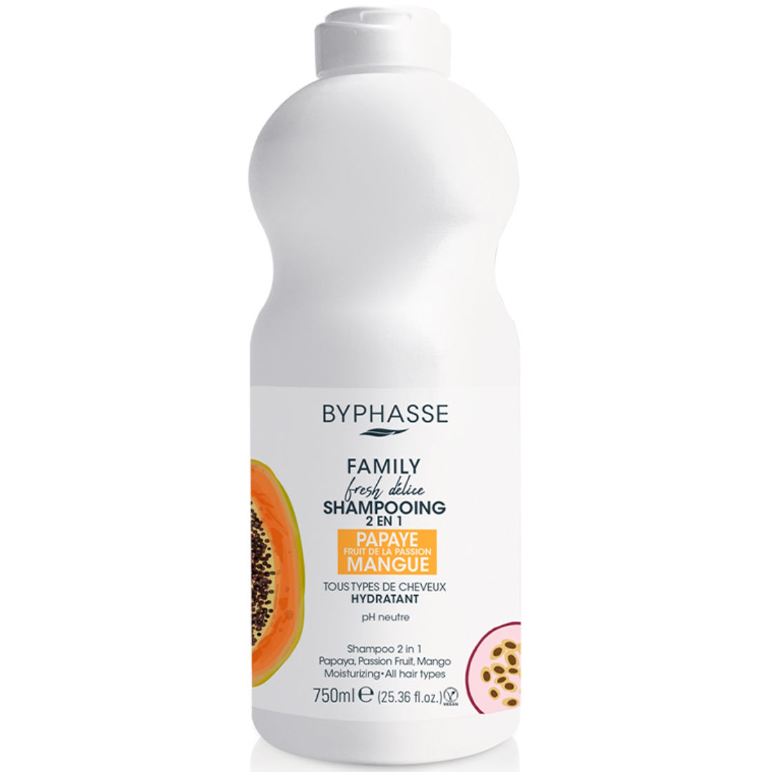 BYPHASSE FAMILY FRESH DELICE 2 IN 1 SHAMPOO 750ML (ALL HAIR TYPE)