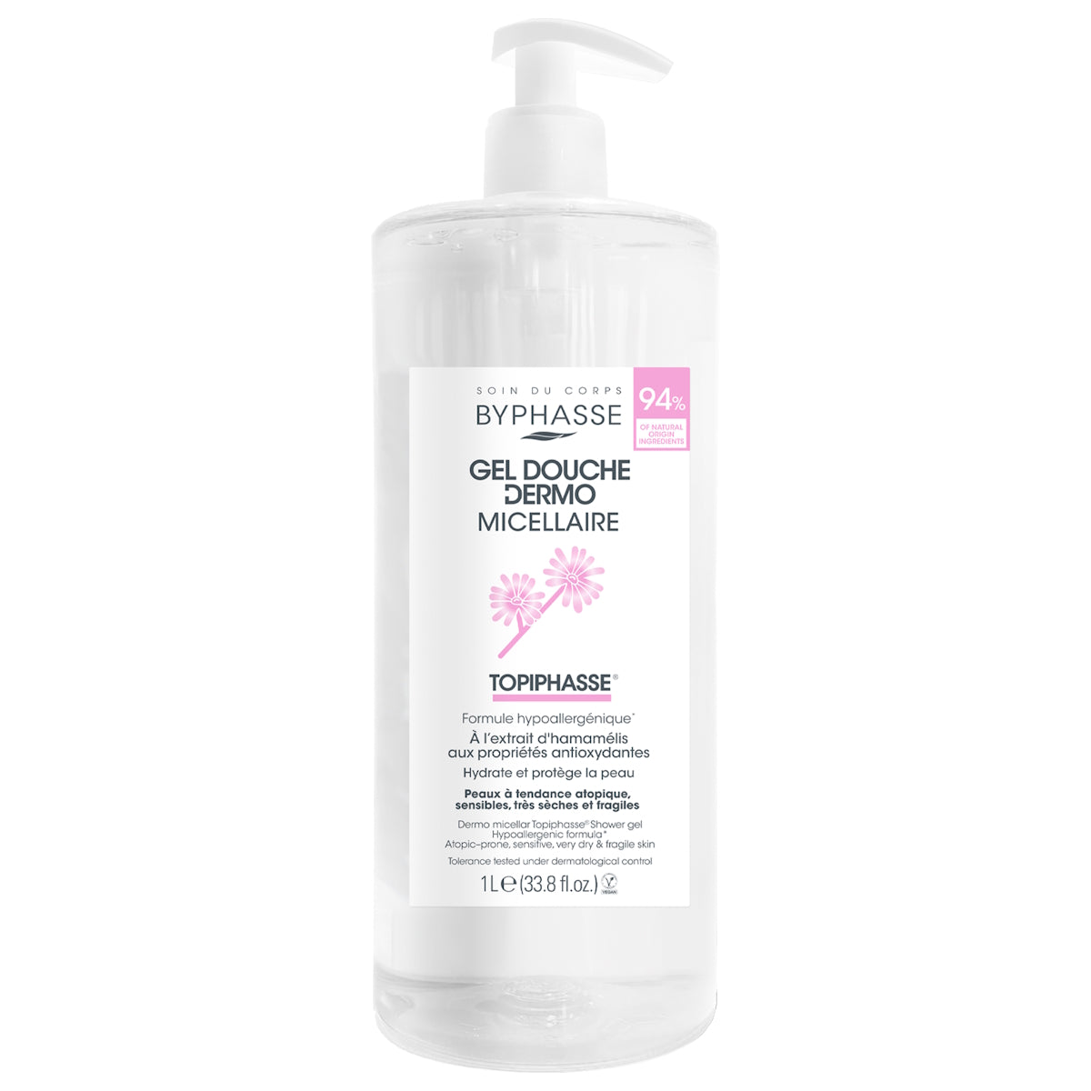 BYPHASSE DERMO MICELLAR TOPIPHASSE SHOWER GEL ATOPIC-PRONE SKIN 1L