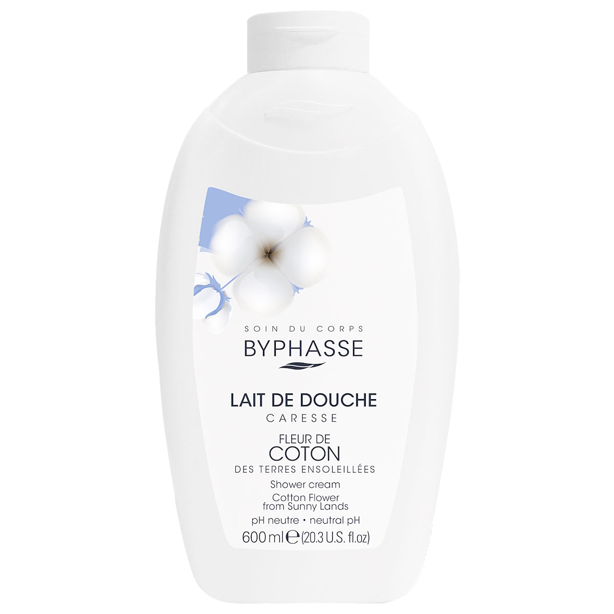 BYPHASSE CARESSE SHOWER CREAM COTTON FLOWER 600ML
