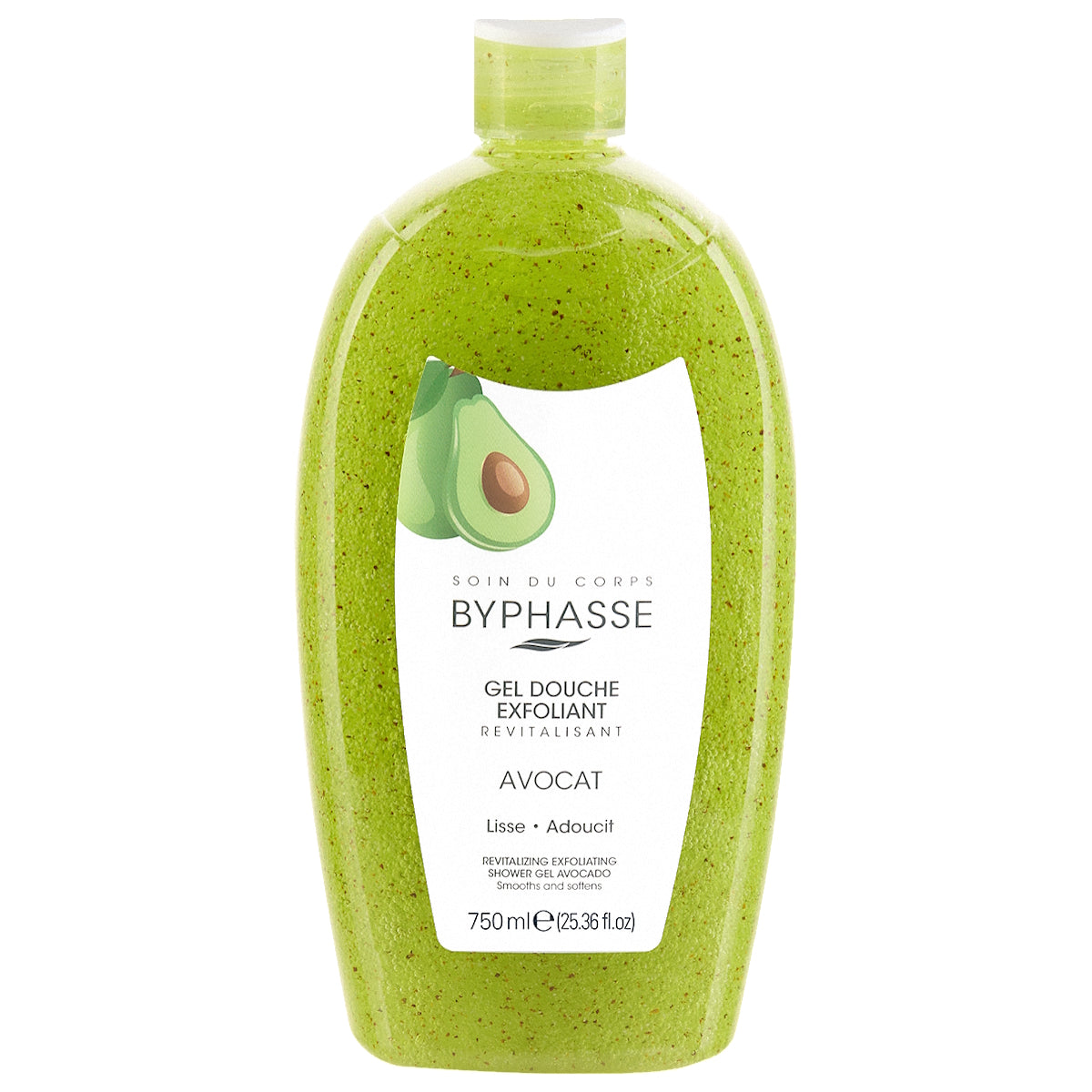 BYPHASSE EXFOLIATING SHOWER GEL AVOCADO 750ML
