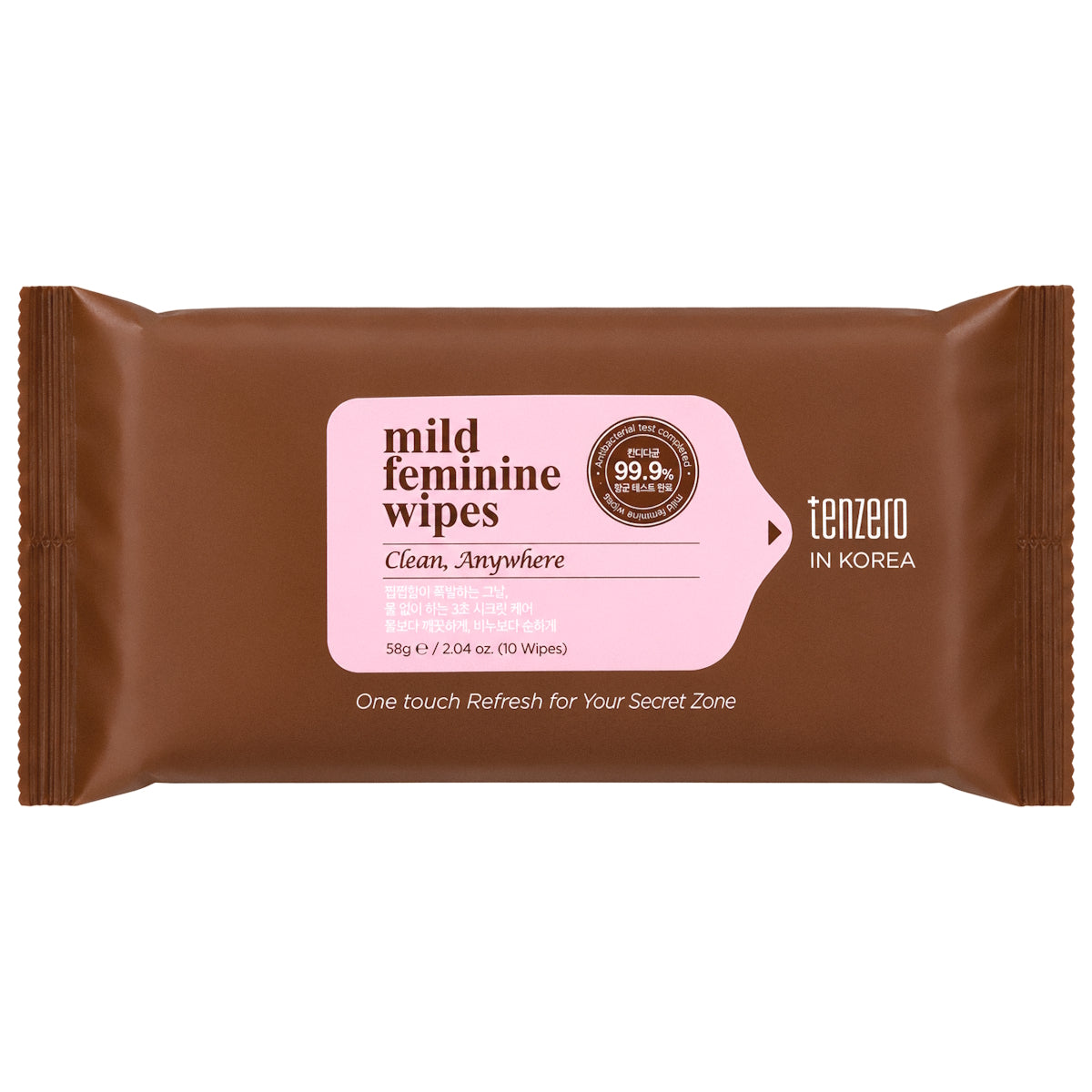 TENZERO MILD FEMININE WIPES 10S